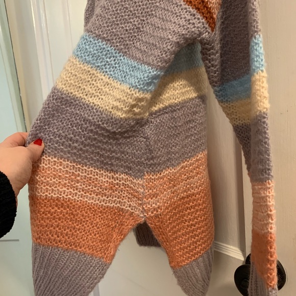 Striped, v-neck sweater, size S - Picture 2 of 2